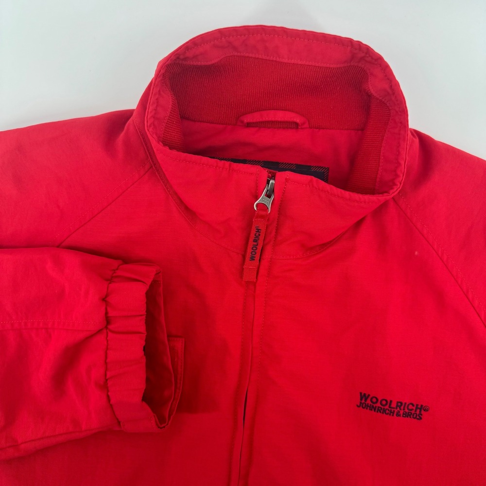 Vintage WOOLRICH JOHN RICH‎ BROS Mens XL Red Track Jacket Full Zip